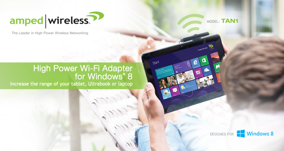 Amped Wireless High Power Wi-Fi Adapter for Windows® 8
