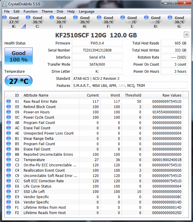 KingFast E-Drive KF2510SCF 120GB 2.5- SATA 3 SLC SSD cdii